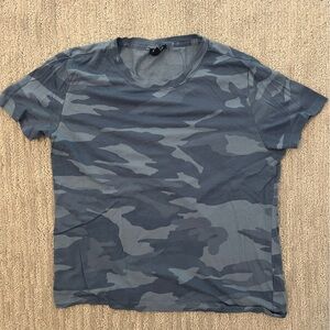 Splendid Blue Camo Short Sleeve Tee